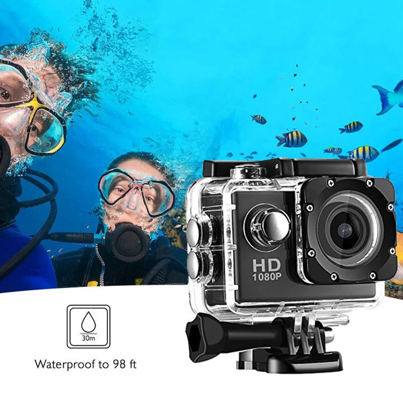 Northwire Electronics 1080p Action Camera 3MP 900mAh Battery Underwater Waterproof Case