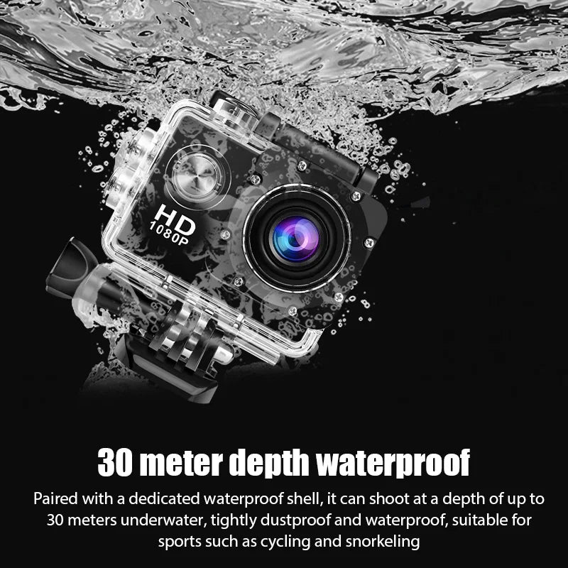 Northwire Electronics 1080p Action Camera 3MP 900mAh Battery Underwater Waterproof Case