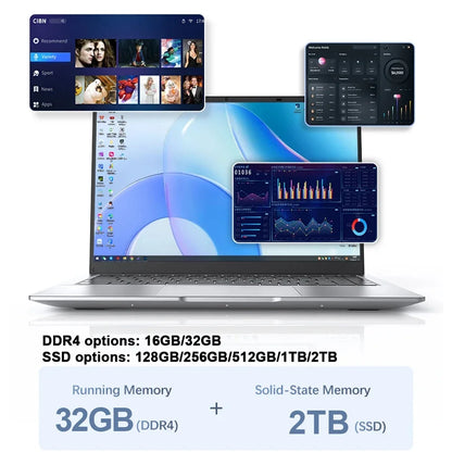 2026 Northwire Electronics Minimal 14.1 Inch Ultra Slim Laptop Win11 16GB/32GB DDR4 RAM 2TB