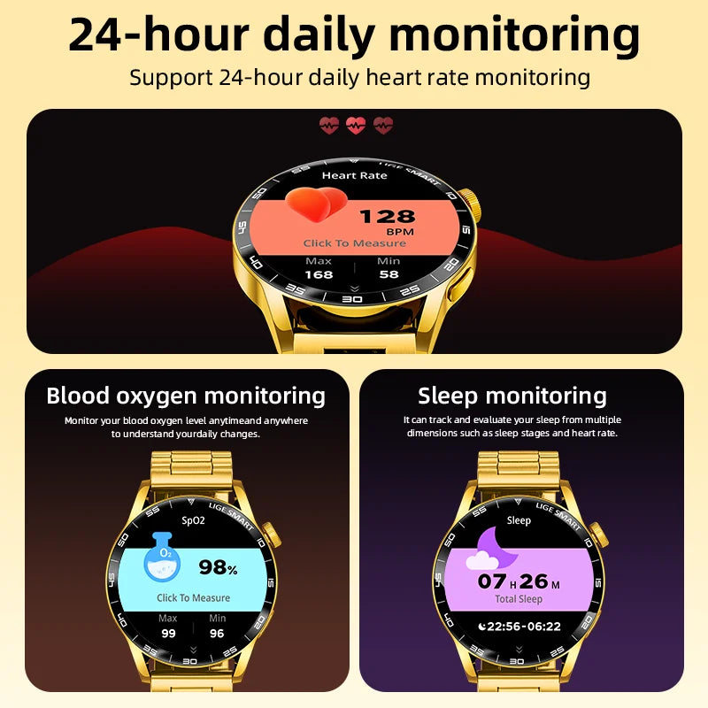 LIGE Luxury Smart Watch Health Sports Fitness Tracker Sleep Monitor Bluetooth Call Business Waterproof Smartwatch For Men Women