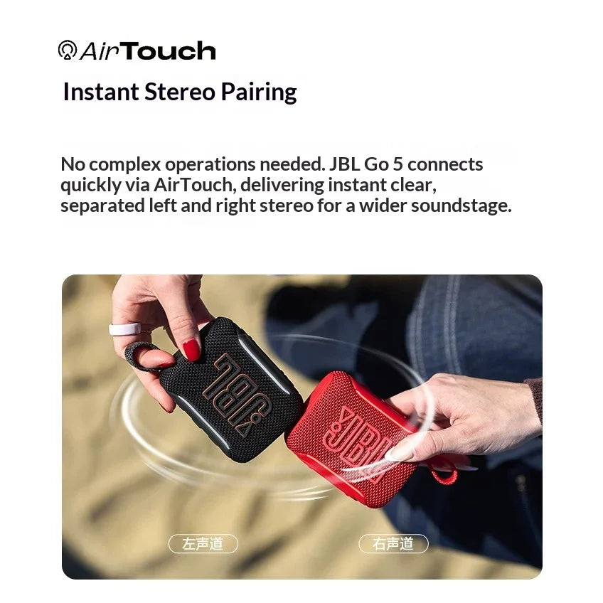 JBL GO5 Outdoor Travel Bluetooth Speaker IP68 Waterproof Mini Pocket Portable Wireless Beach Camping Loudspeaker