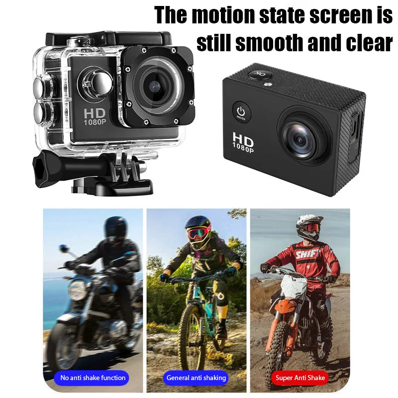 Northwire Electronics 1080p Action Camera 3MP 900mAh Battery Underwater Waterproof Case