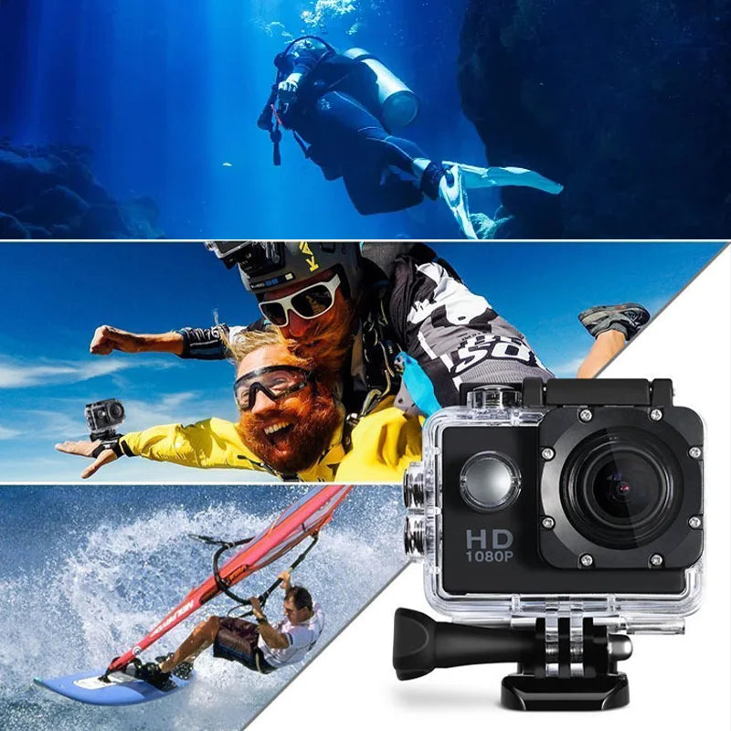 Northwire Electronics 1080p Action Camera 3MP 900mAh Battery Underwater Waterproof Case